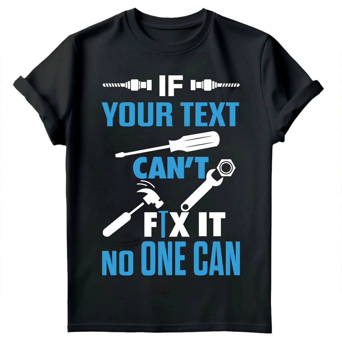 Personalised If Grandad Cant Fix It Fathers Day Gift Mens T-Shirts Top #FD -a