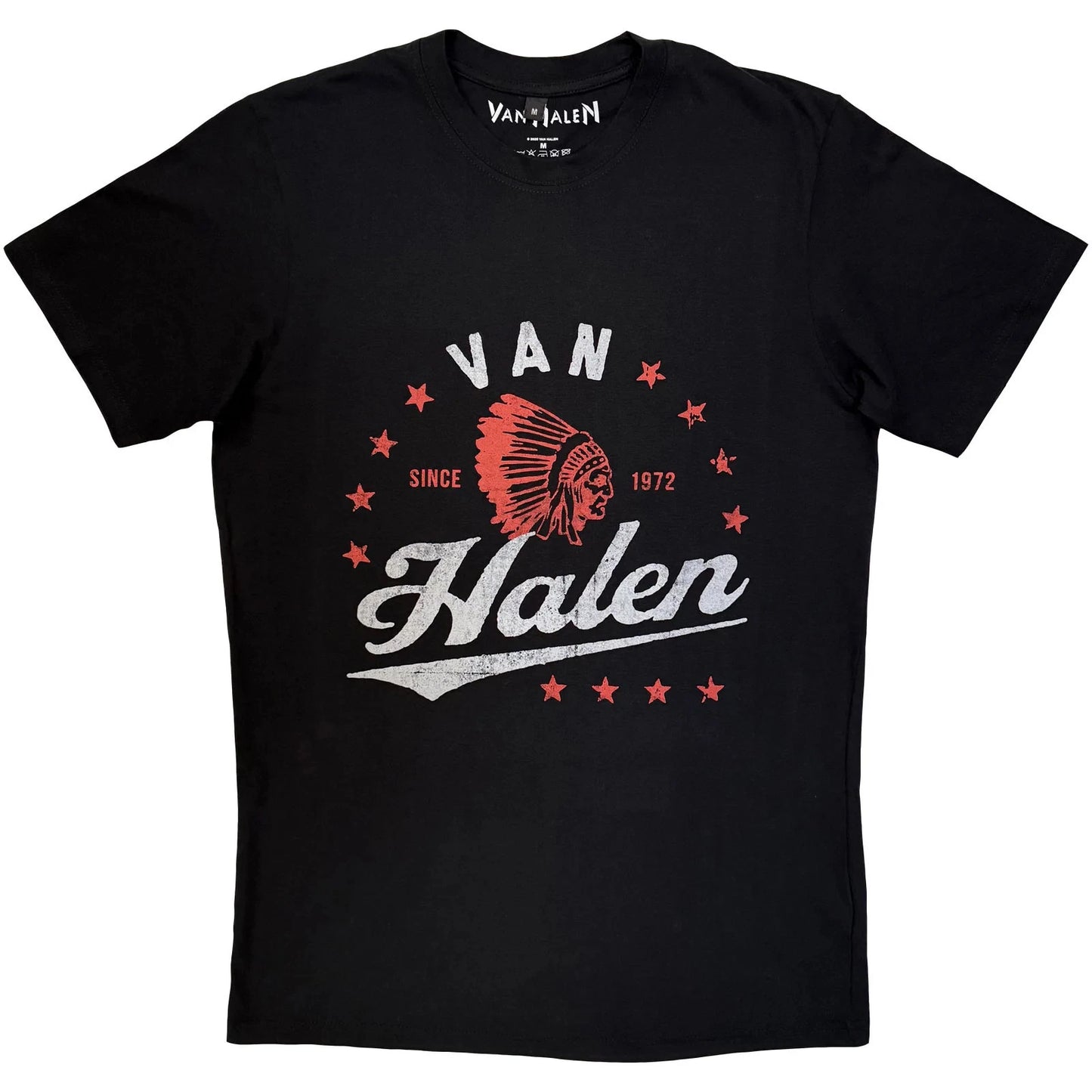 Van Halen Premium Carbon T-Shirt: Red Indian (Black) OFFICIAL NEW