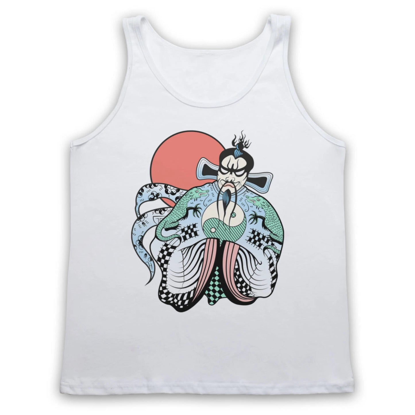 BIG TROUBLE LITTLE CHINA FU MANCHU AS WORN JACK BURTON ADULTS VEST TANK TOP