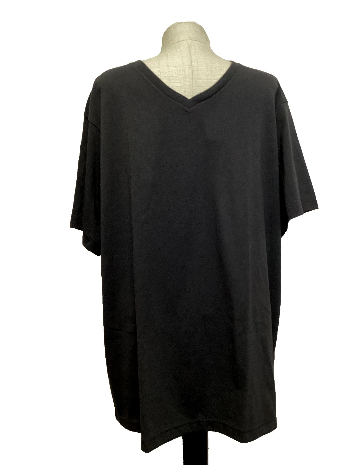 GEORGE Moisture Wicking Black Soot Short Sleeve V-Neck Tee Shirt Sz 2XL*