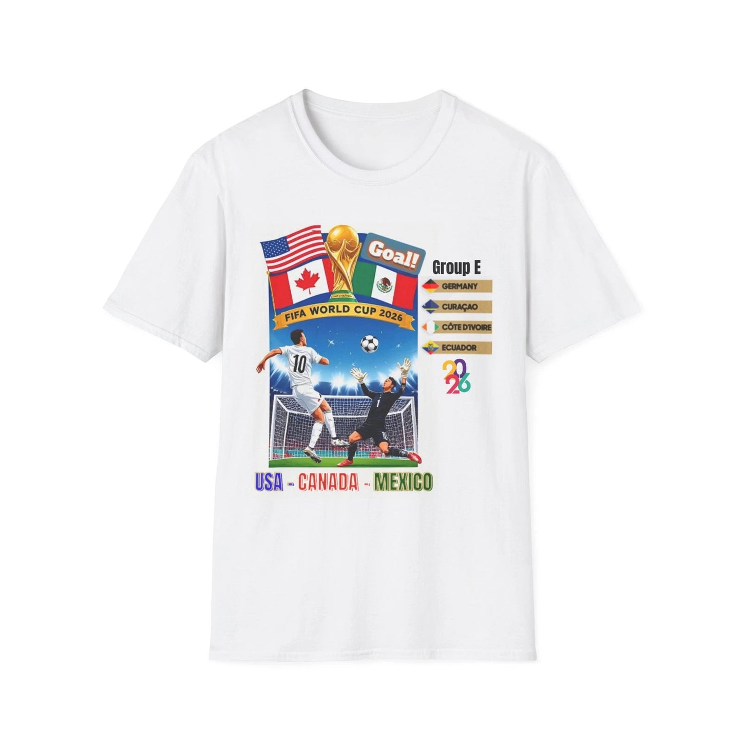 World Cup 2026 T shirt, Soccer FIFA Tee, Germany, Curaçao, Ivory Coast, Ecuador