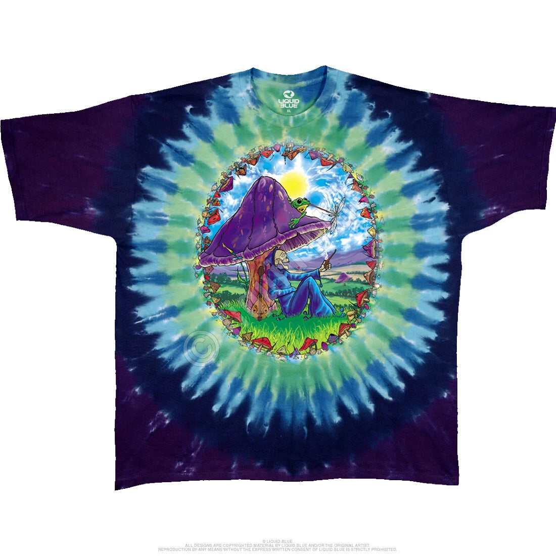Fantasy Mushroom Haven M, L, XL, 2XL Tie Dye T-Shirt