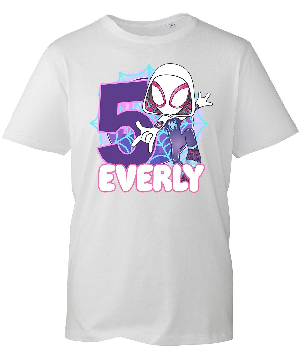 Custom Marvel Spider-Gwen Birthday Shirt, Personalized Ghost Spider Hero Tee