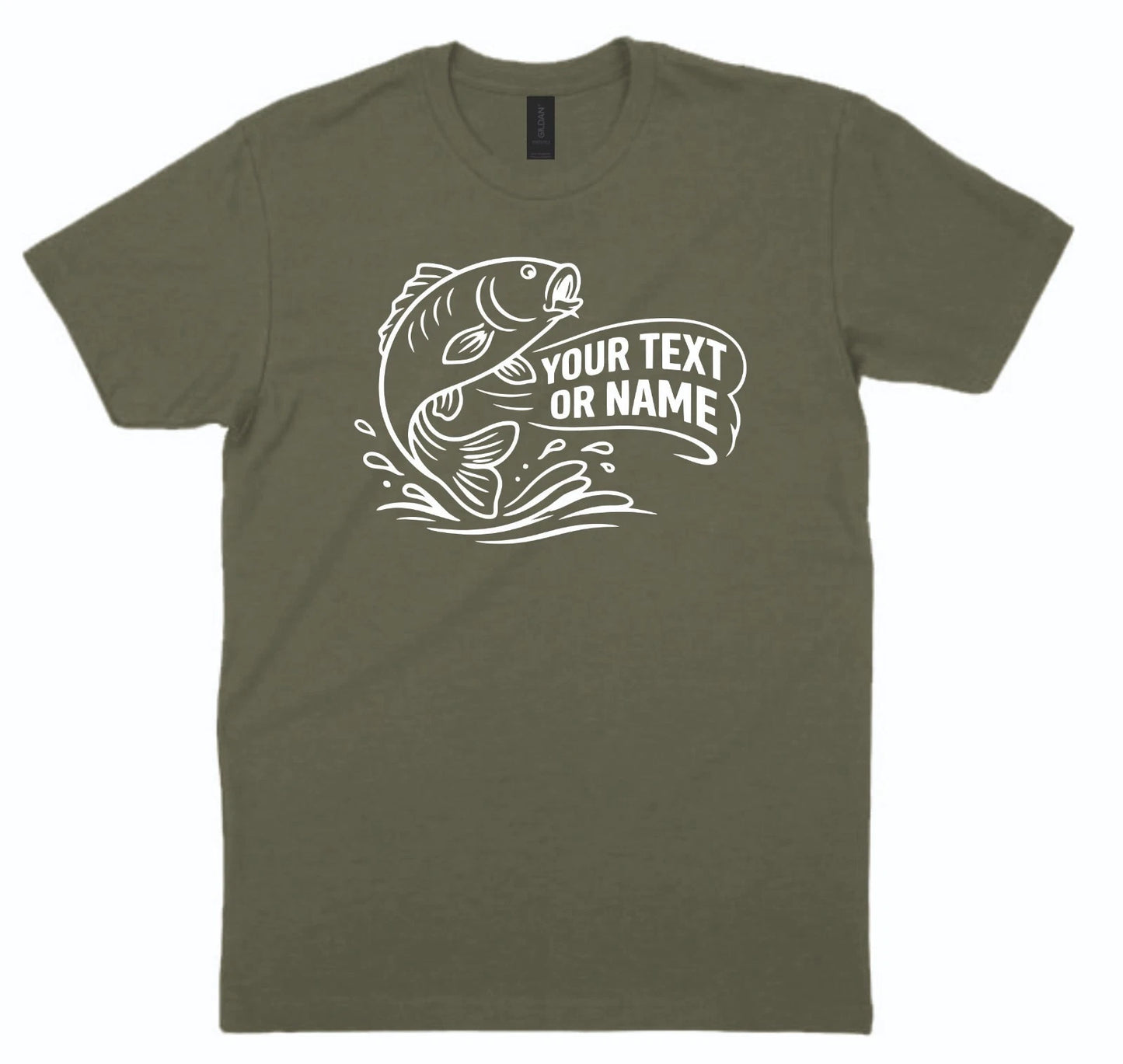 Personalised Carp Fishing T Shirt Name Angler Gift Custom Tee