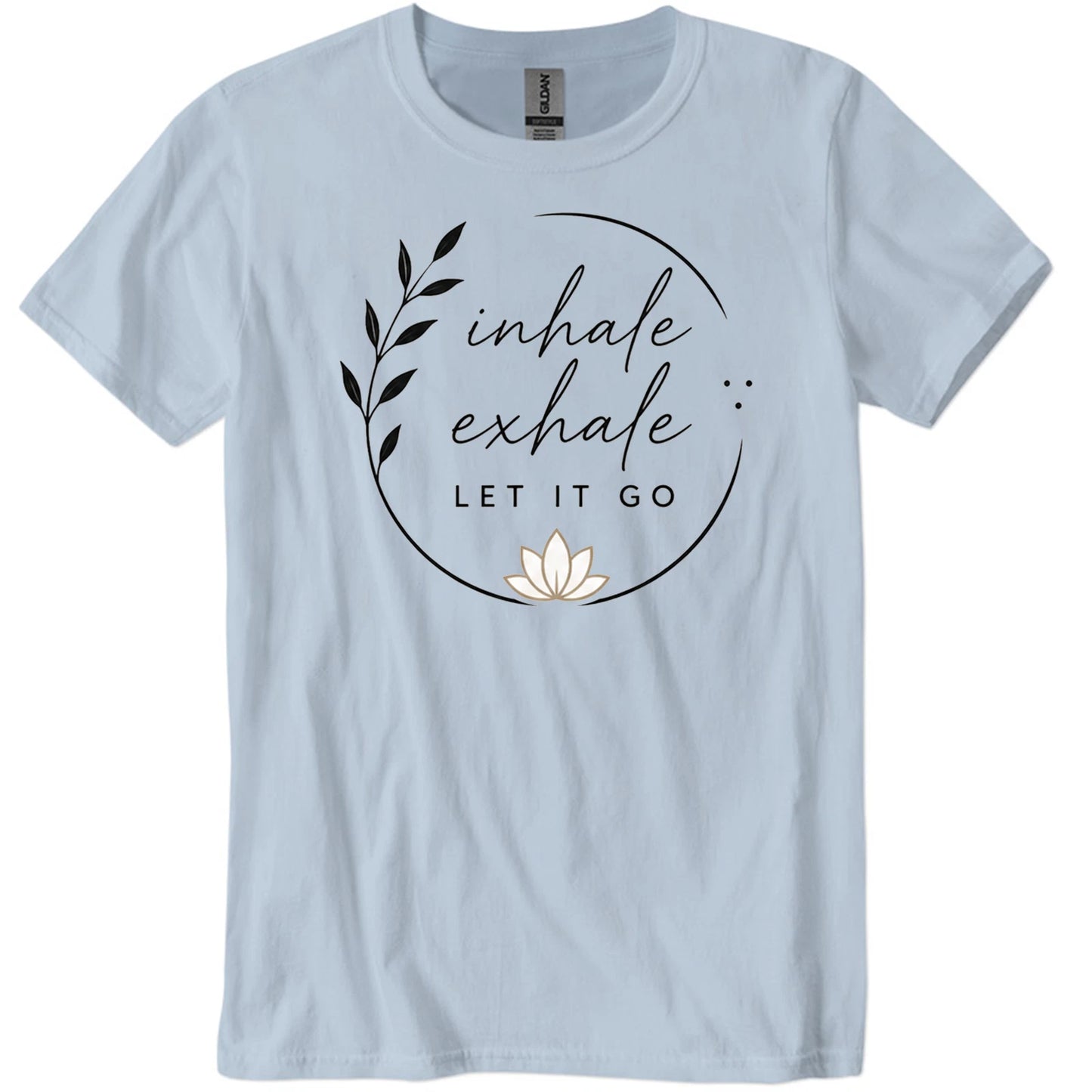 Inhale Exhale Graphic Casual T Shirt