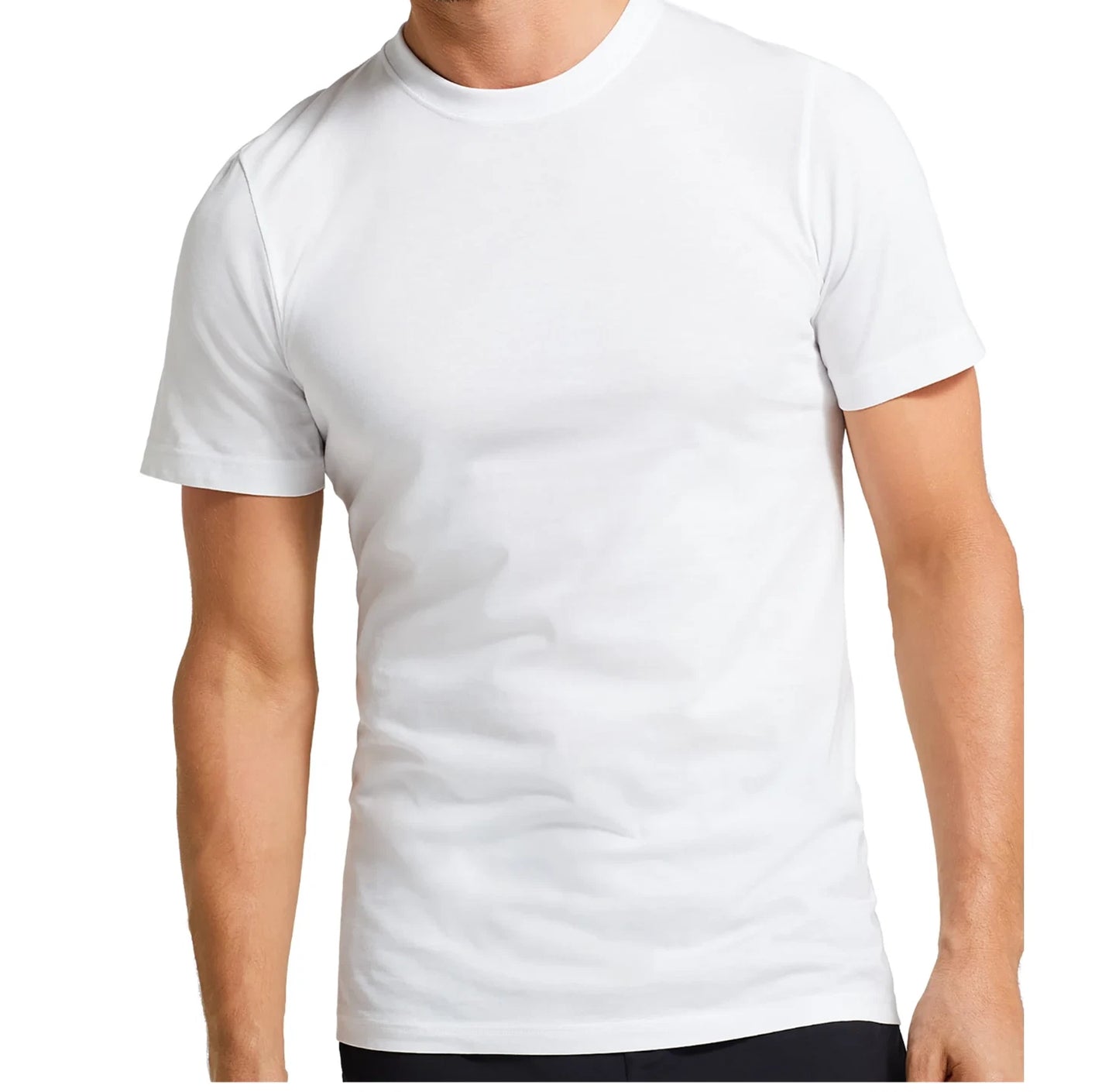3-Pack JOCKEY ESSENTIALS Men’s Crew Neck T-Shirts Durable Cotton White Sz Medium