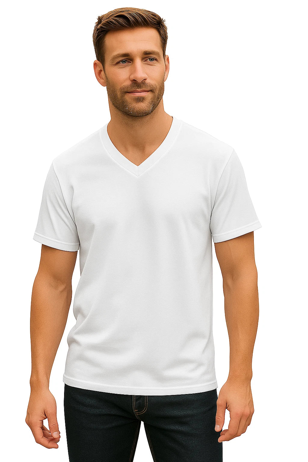 A1 Men's Black V-Neck T-Shirts| white |multipack | Soft Cotton | Size 3X- large