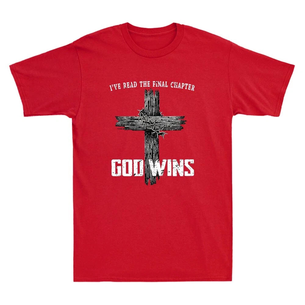 I've Read God Wins Christian Faith In Christ Funny Bible Religious Men's T-Shirt