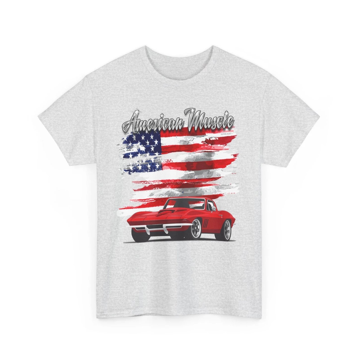 1966 Rally Red Chevrolet Corvette American Muscle Printed T-Shirt Tee Shirt