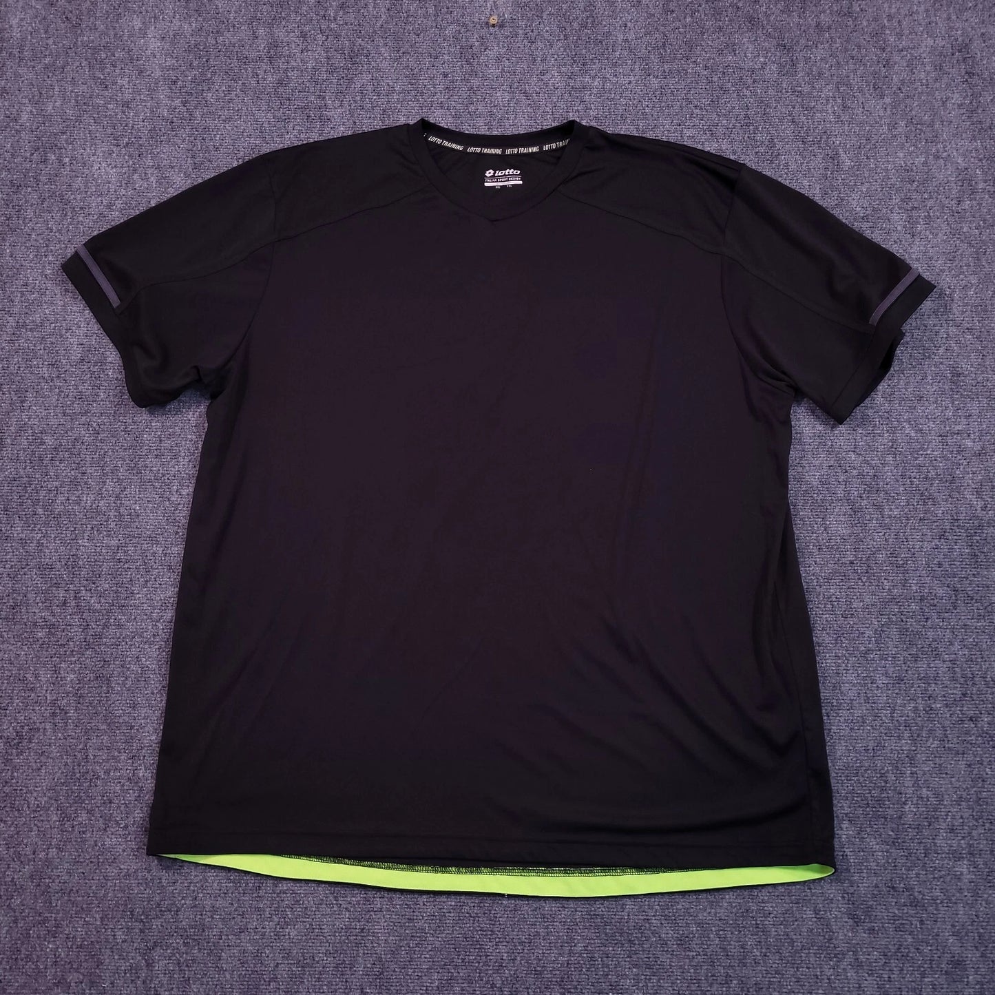 Lotto Soccer Training T-Shirt Men's 3XL Performance Futbol Tee Ball Top Black