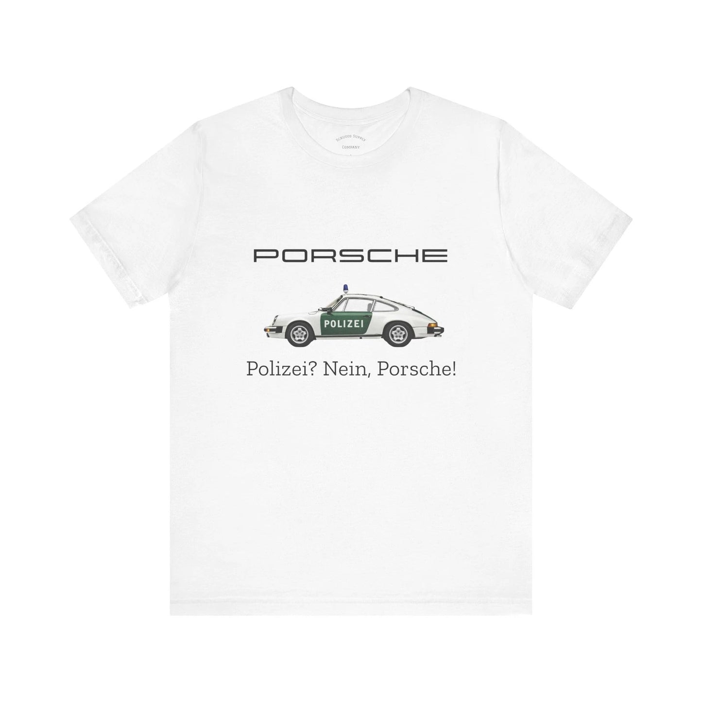 Vintage German Police Car T-Shirt - Porsche Polizei Race Car