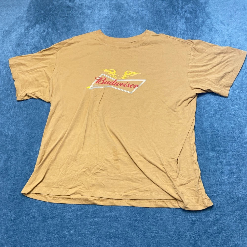 Pacsun Budweiser King Of Beers T-Shirt Men 2XL Tan Everyday Wear All Day Comfort