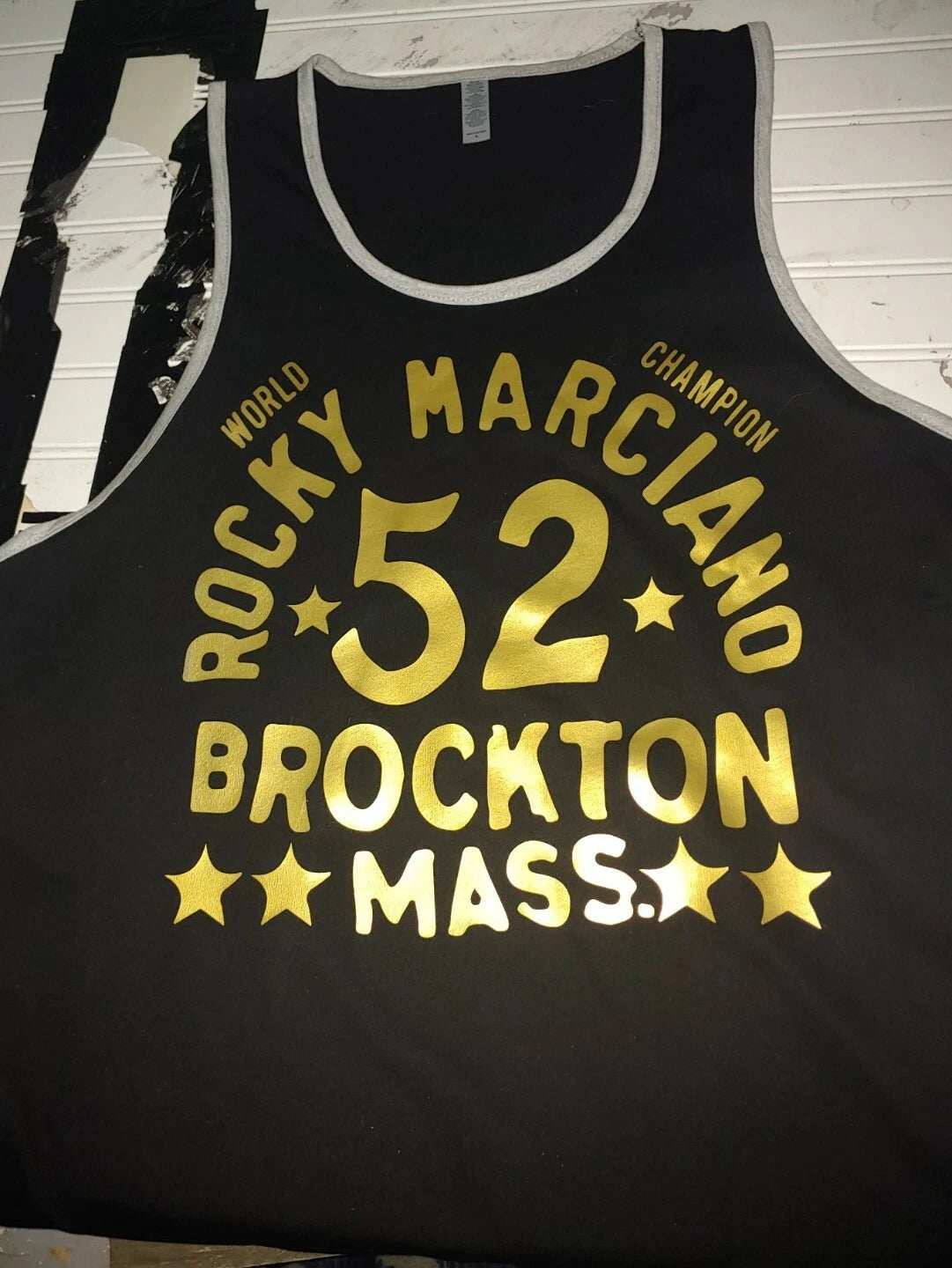 NEW rocky marciano boxing Brockton mass boston Massachusetts gym tshirt tank top