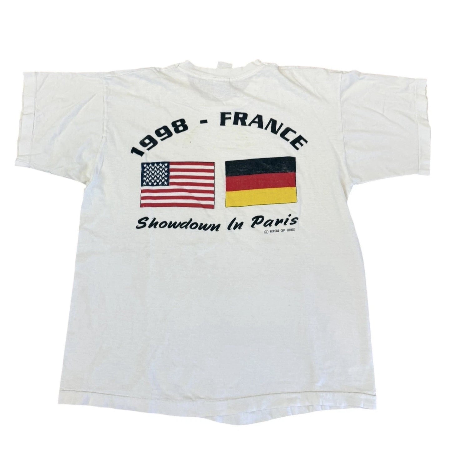 Vintage USA Vs Germany 1998 France World Cup T-shirt Soccer Sz Large