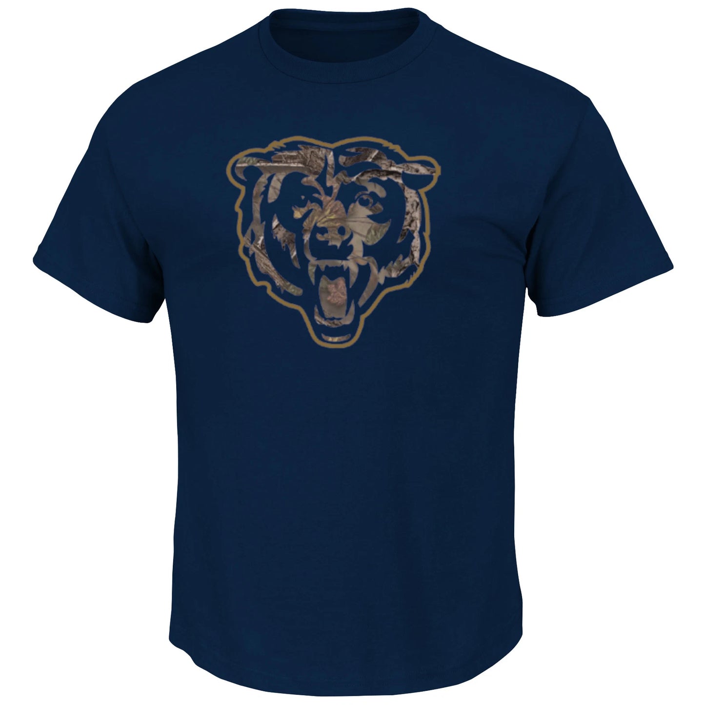 Majestic Chicago Bears Camo Tek Patch Men's Navy Shirt, Medium
