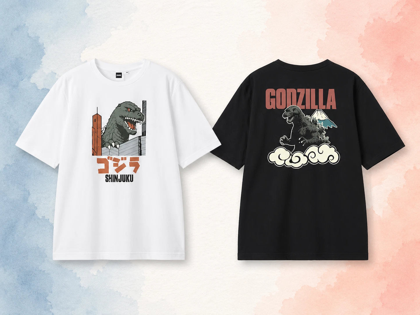 GU Graphic T-Shirt GODZILLA Head Shinjuku Mt Fuji Japan Exclusive Limited Rare