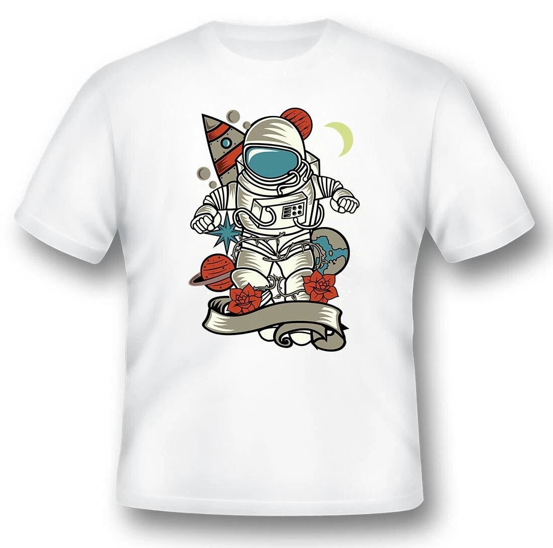 Astronaut Shirt Black or White Tee