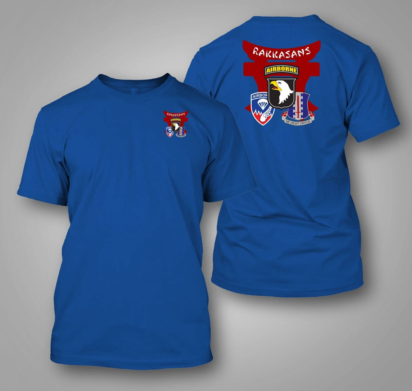 US Army 187th Infantry Regiment Rakkasans 101st - Custom front and back tee
