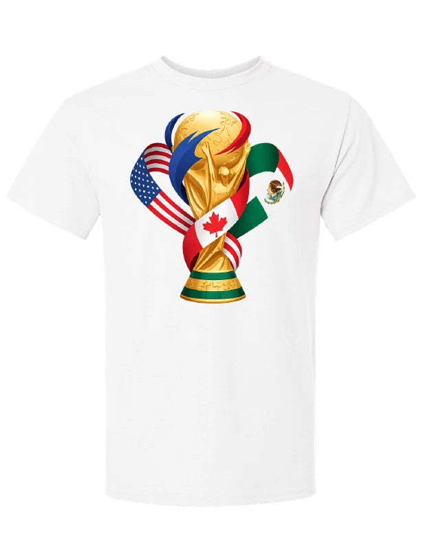 FIFA 2026 tee World Cup T-Shirt Soccer Graphic Tee USA Football Whiter tee