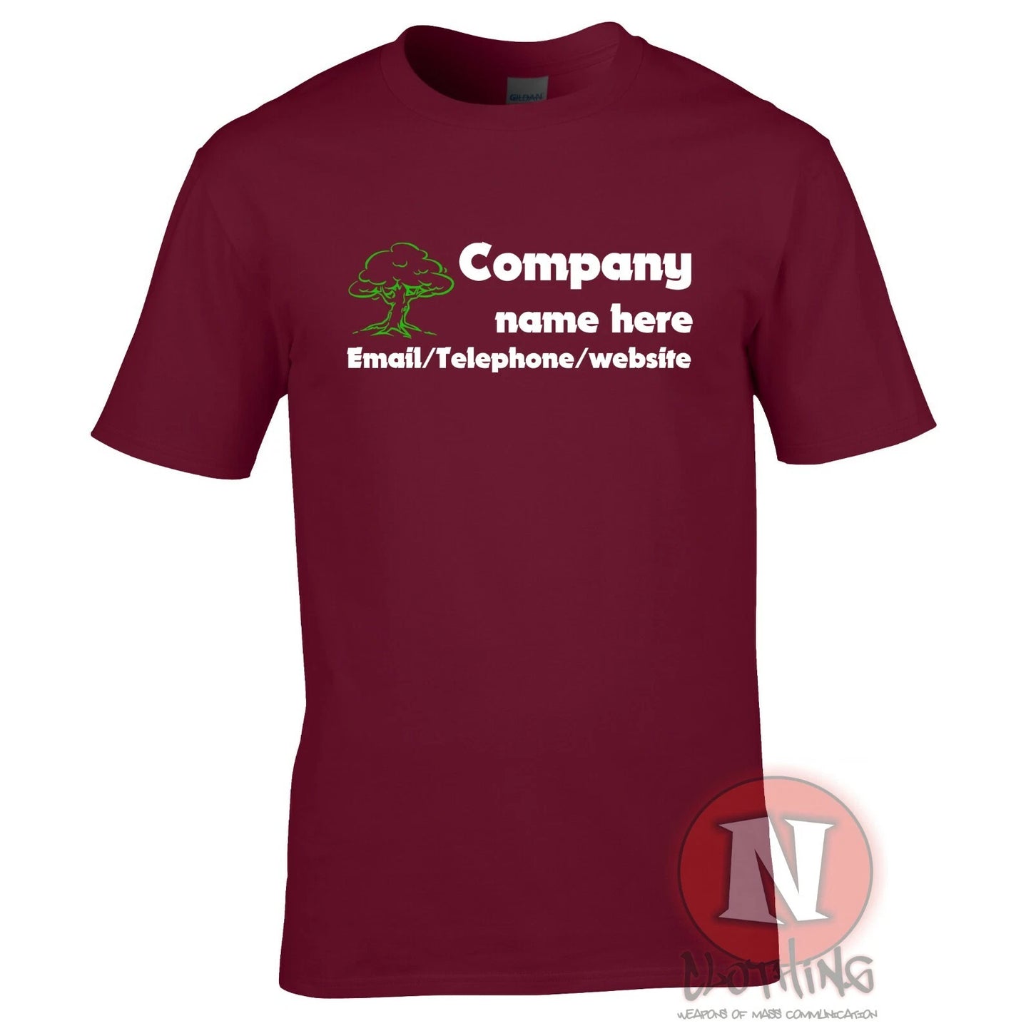 Tree surgeon arborist custom t-shirt personalise gardening work wear customize
