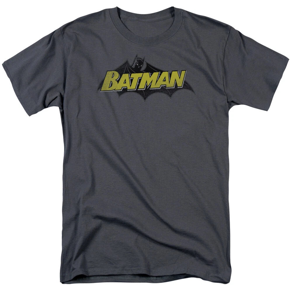 Batman Classic Comic Logo Men’s T-Shirt Silhouette Graphic Licensed S-5XL Tee