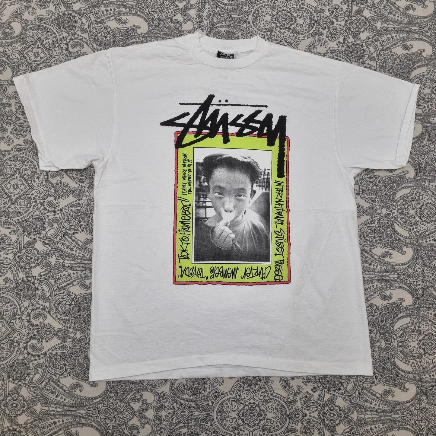Vintage Stussy Tokyo Toyoda Homeboy T Shirt XL 1980s Print