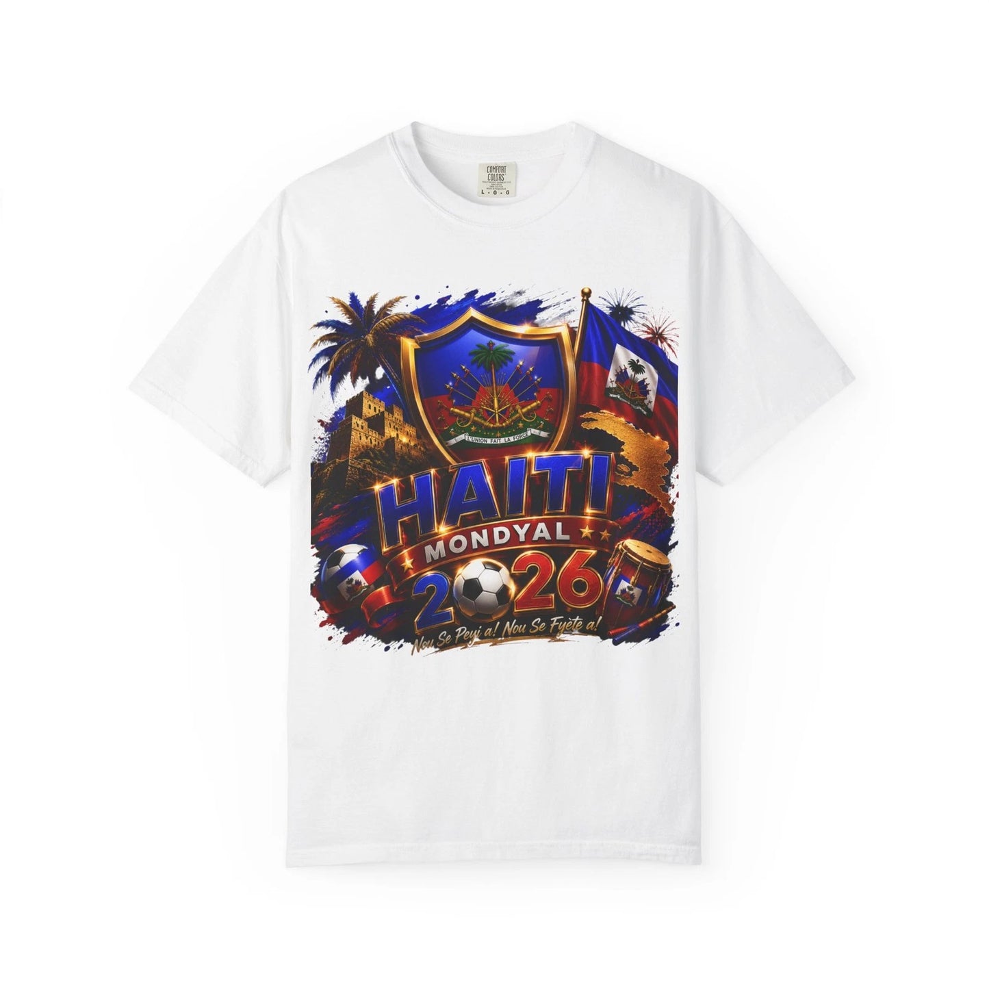 Haiti Mondyal 2026 Soccer T-shirt | Haitian Crest, Flags