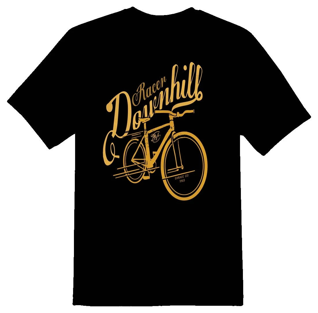 Racer downhill bicycle black or white Tee
