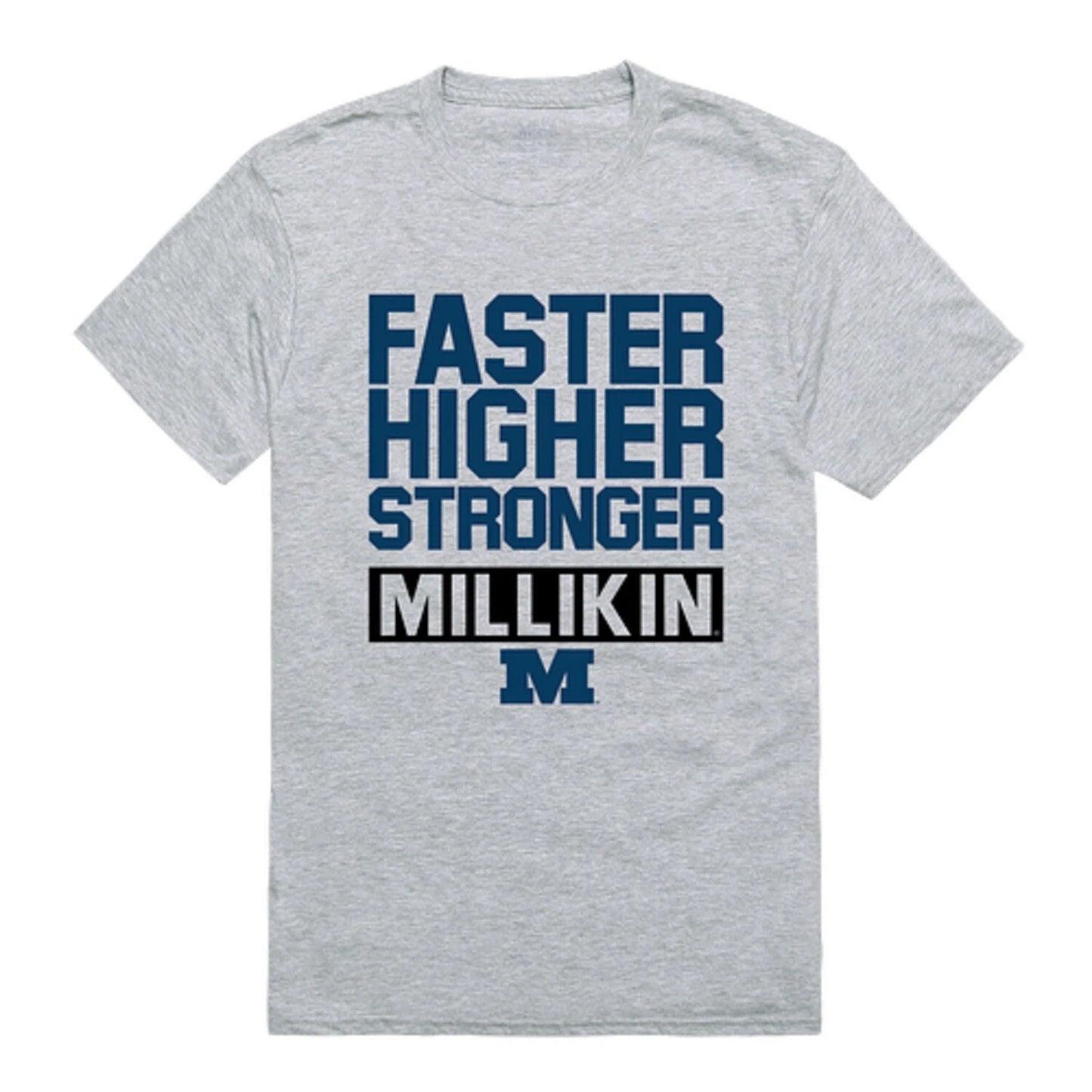 Millikin University Big Blue MU NCAA Cotton College Logo Workout Tee T-Shirt