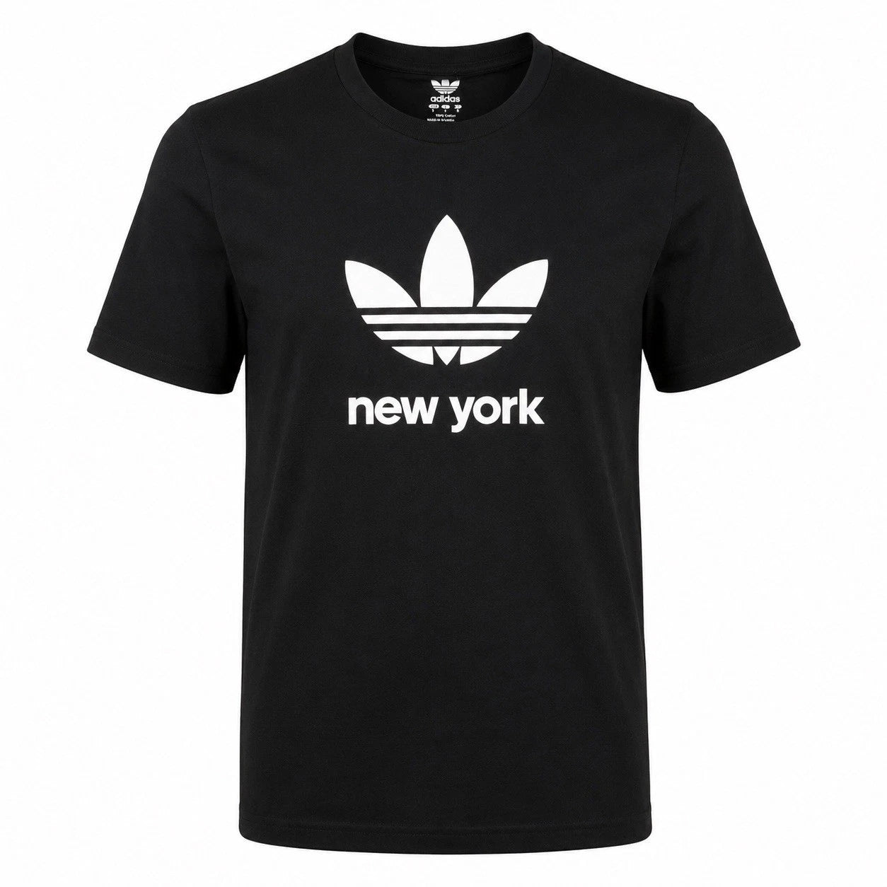 Adidas Originals New York T-Shirt Men’s Small Black Trefoil Logo NWT