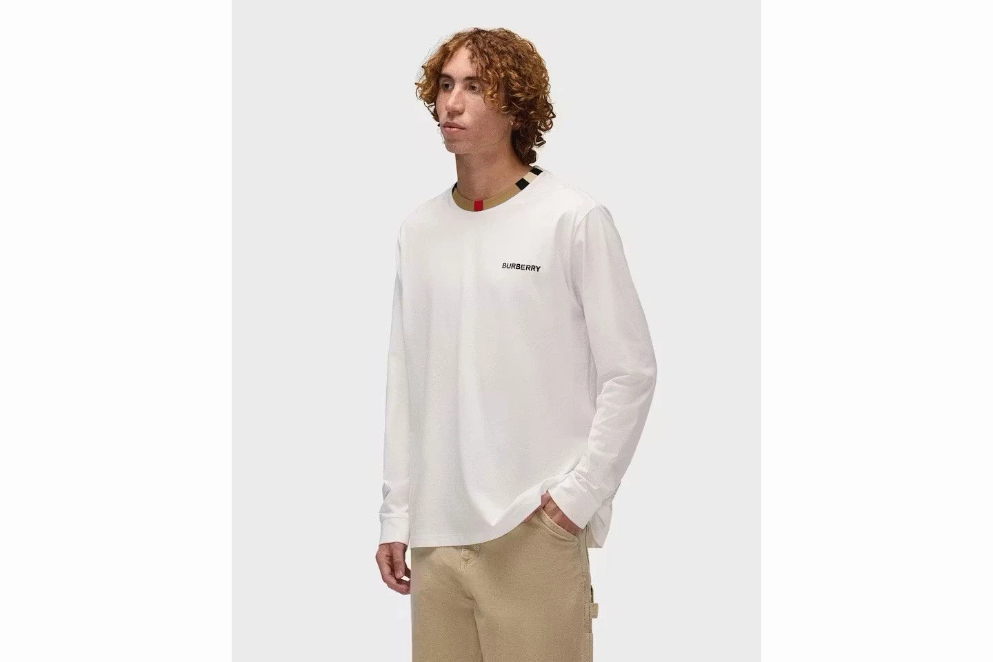 Burberry Long-Sleeve Icon Tshirt