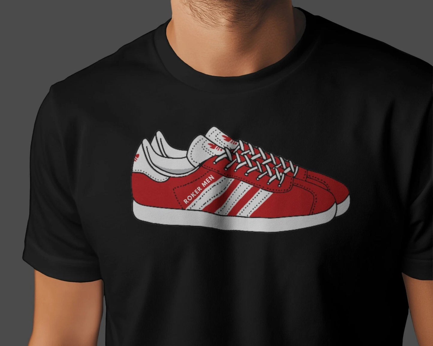 ROKER MEN Gazelle T-Shirt | Sunderland Black Cats Tyne Wear Seaburn Seaburn