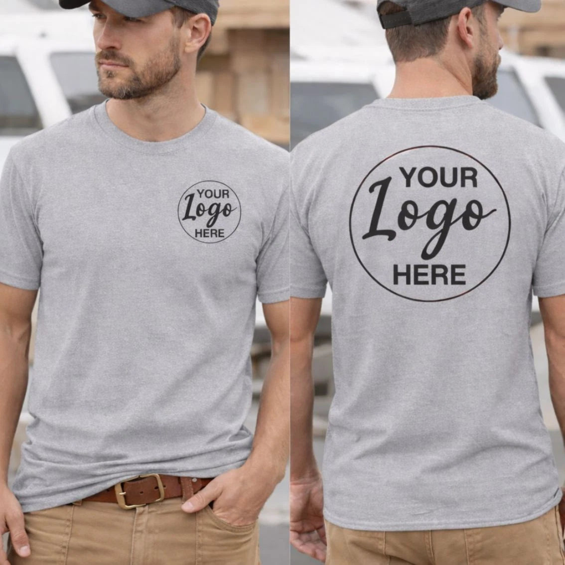 Customised Photo and Text T-Shirt, Custom Left chest & Back t shirt, Custom Tee