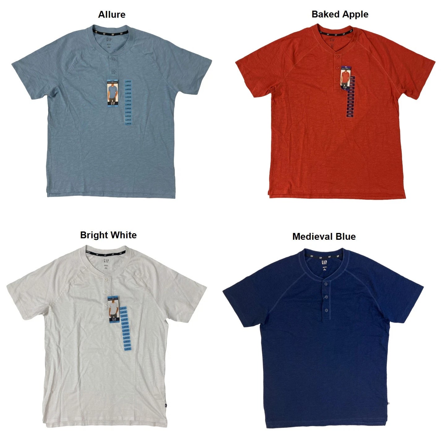 GAP Men's Soft Cotton Raglan Short Sleeve Henley Shirt