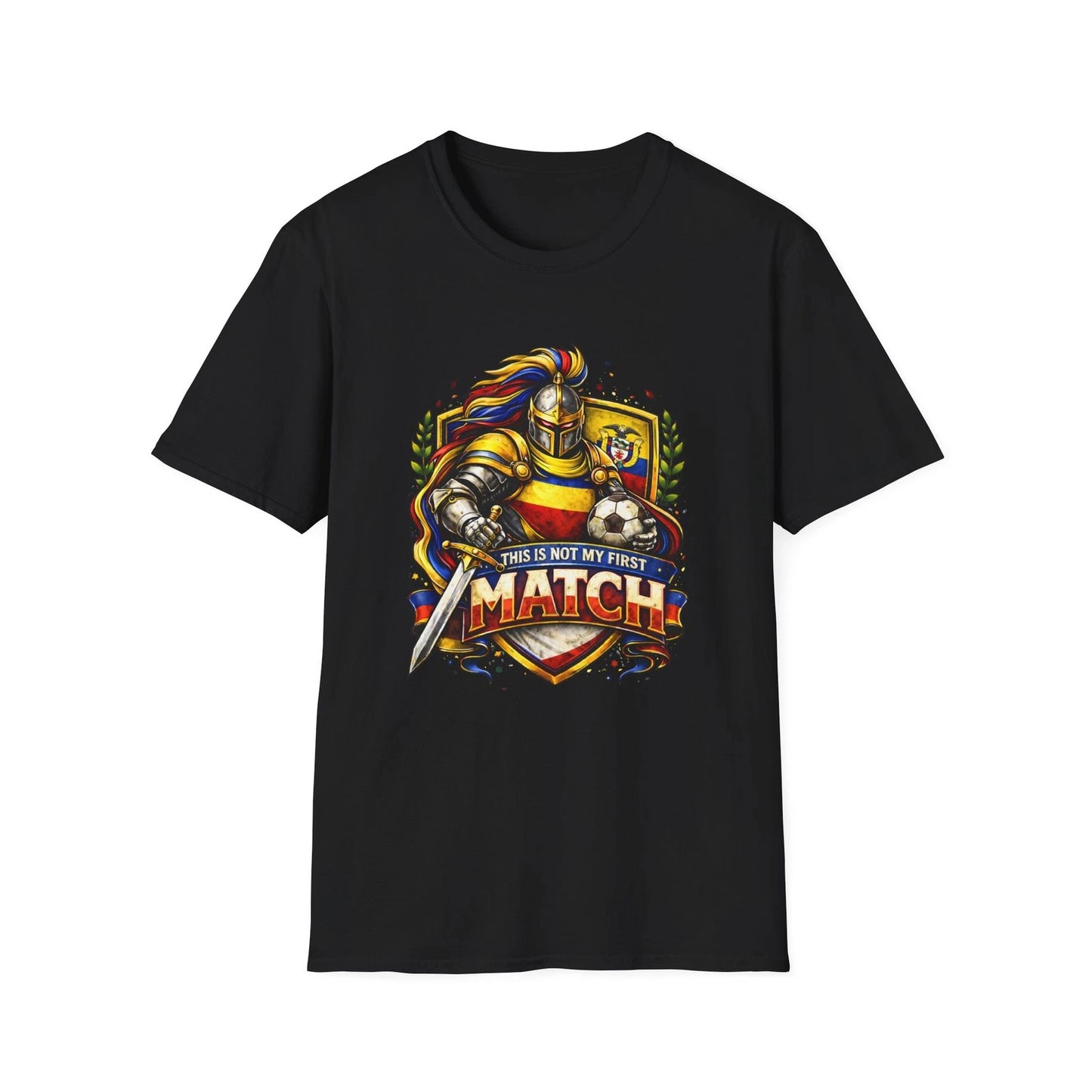 Colombia Soccer Knight Crest T-Shirt This Is Not My First Match Football Tee