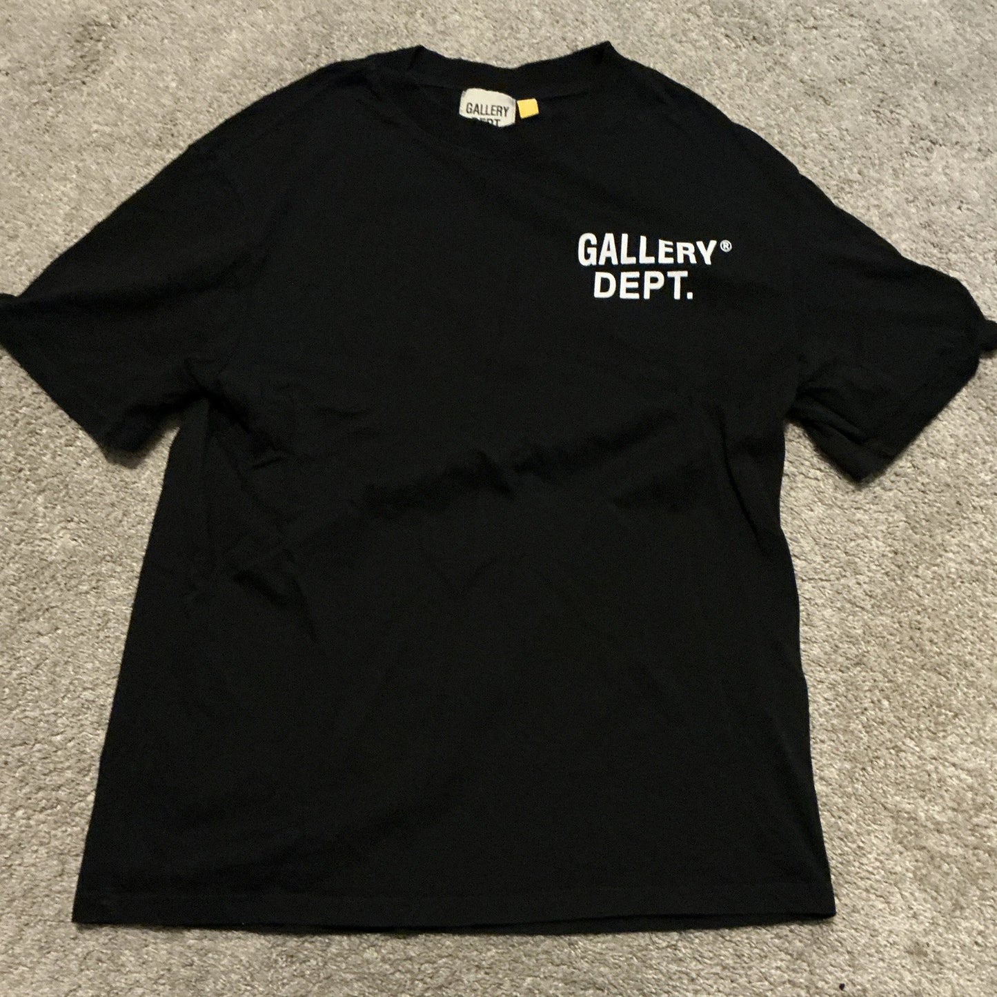 Men's Black Gallery Dept Crew Neck Short Sleeve T-Shirt Size L Regular