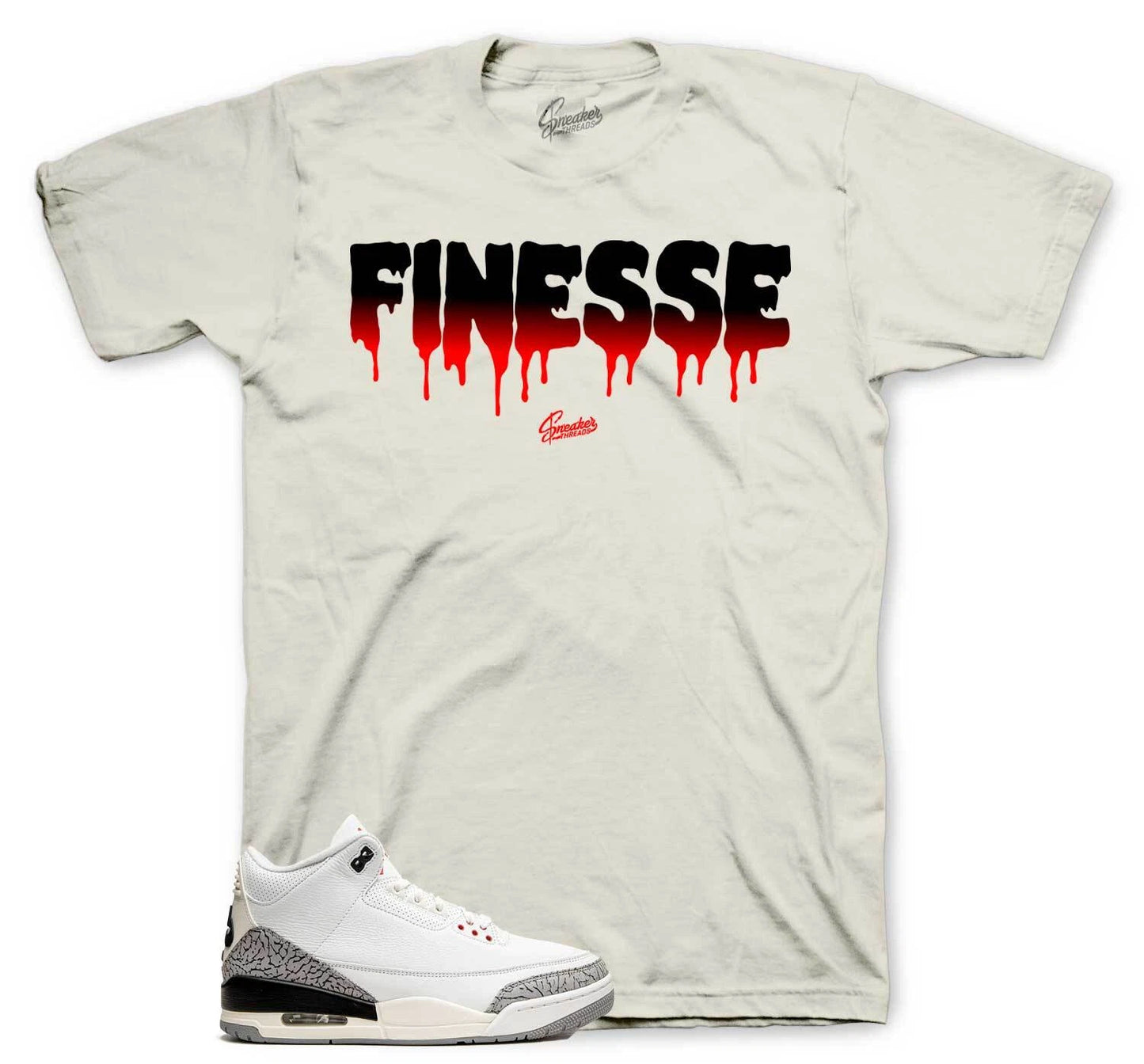 Shirt Match Jordan 3 White Cement Reimagined - Finesse Tee