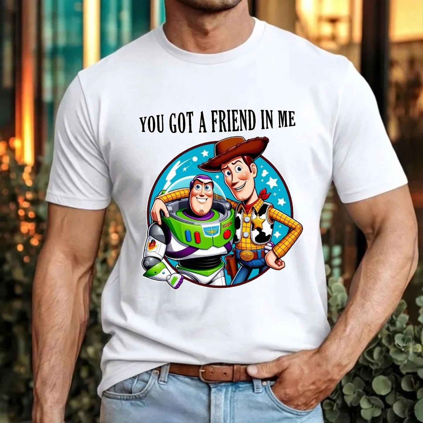 You Got A Friend In Me T-Shirt Woody & Buzz Lightyear The Toy Story Fans Tee Top