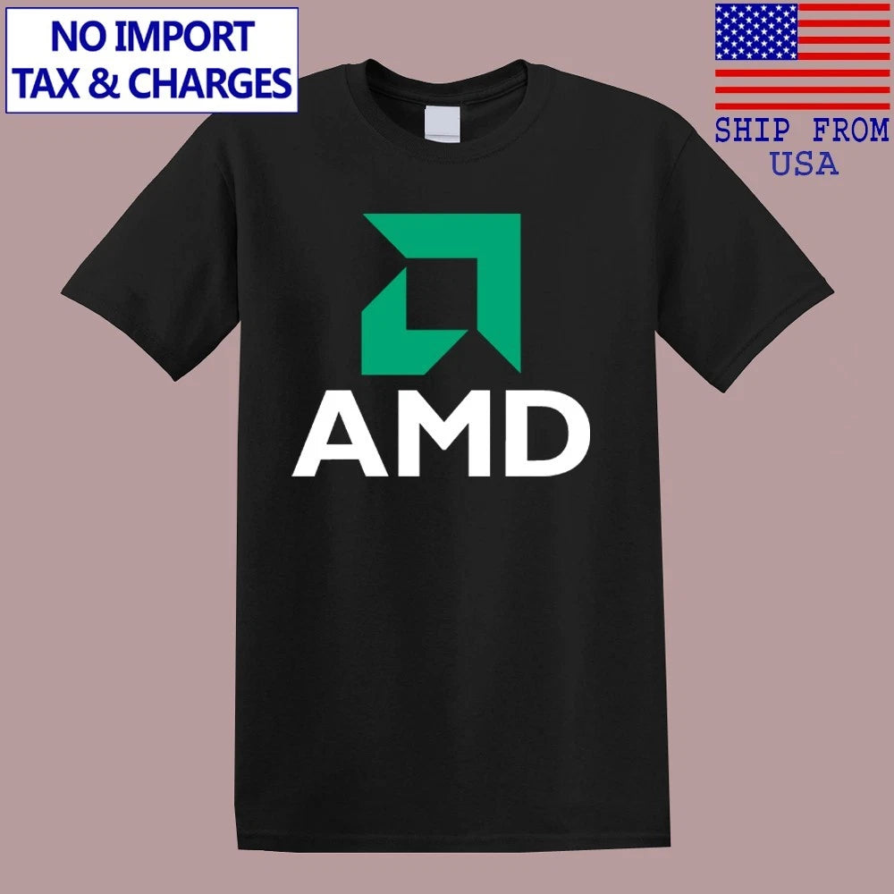 AMD Advanced Micro Computer Men's Black Size S-5XL
