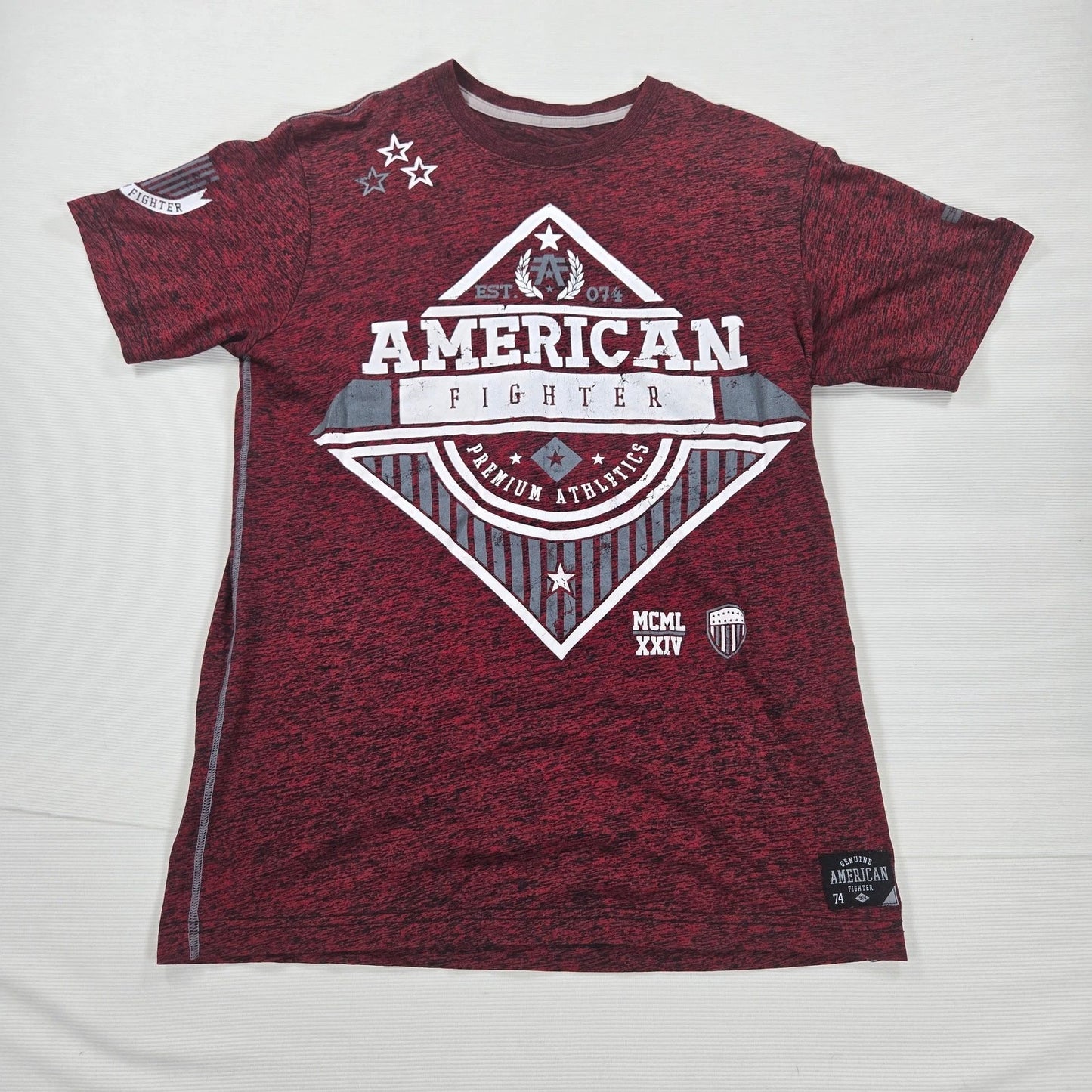 American Fighter Premium Athletics Crossroads T-Shirt in Rusted Red Size Small