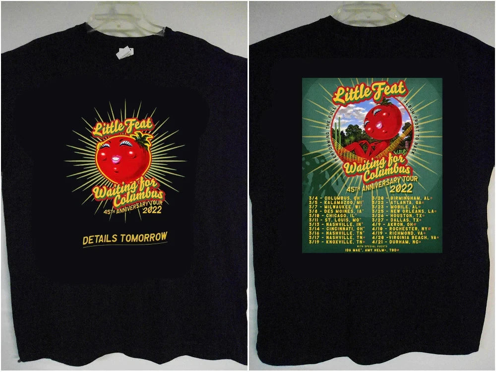 LITTLE FEAT 2022 CELEBRATE THE 45TH ANNIVERSARY WAITING FOR COLUMBUS T SHIRT
