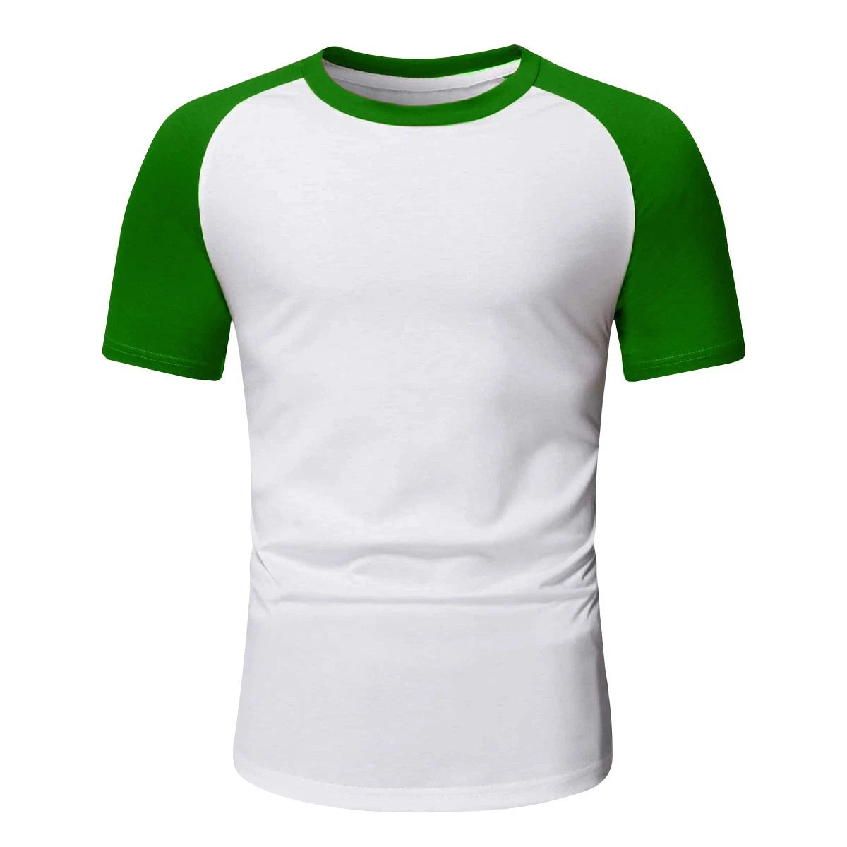 Mens Raglan Short Sleeve T-Shirt FOLT Contrast Baseball 100% Cotton New Tee Top