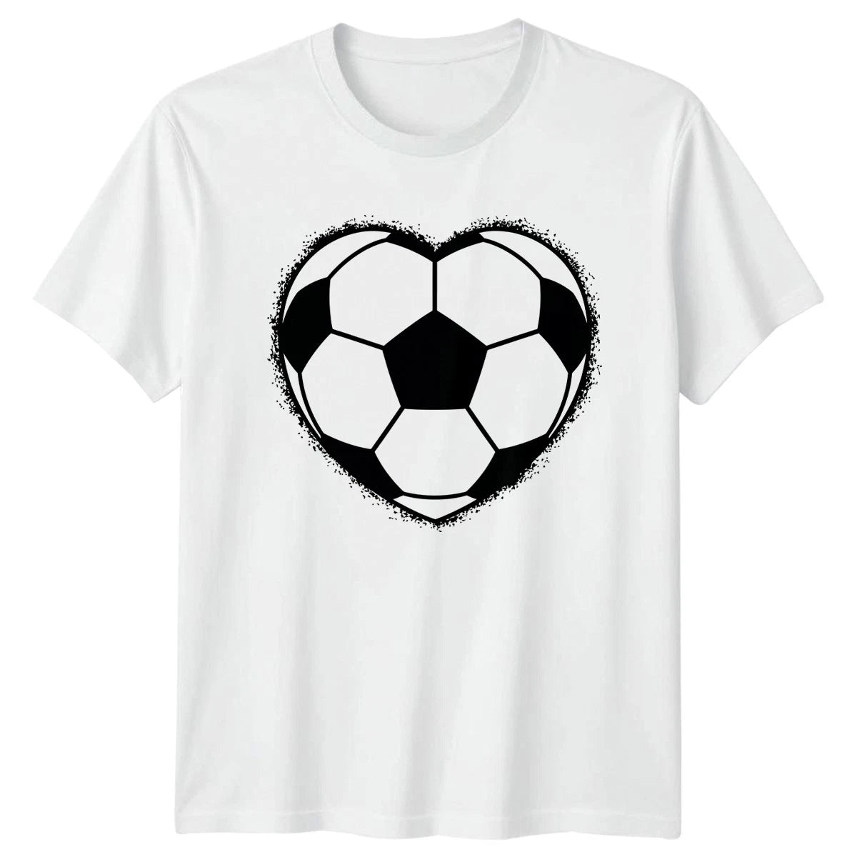 Heart Soccer Ball T-Shirt Sports Lovers Soccer Birthday Gift For Him And Her