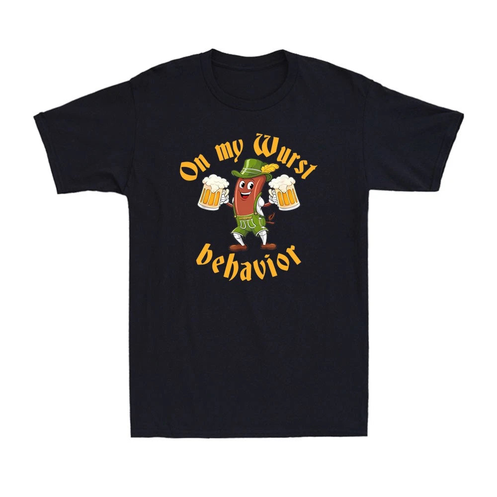 Oktoberfest Sausage Costume Funny German Beer Lover Outfit Vintage Men's T-Shirt