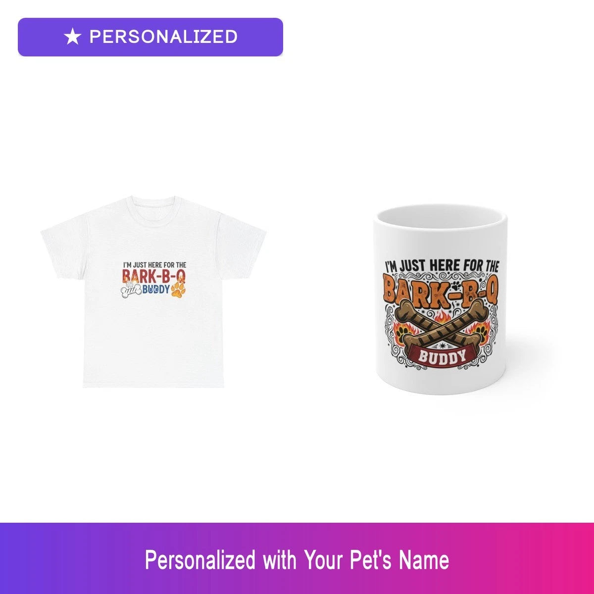 Custom Dog Funny Gift Set Shirt Mug Personalized Pet Name Bundle Lover
