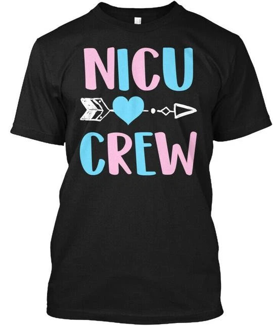 Stylish Nicu Crew Cute S T-Shirt Made in the USA Size to 5XL