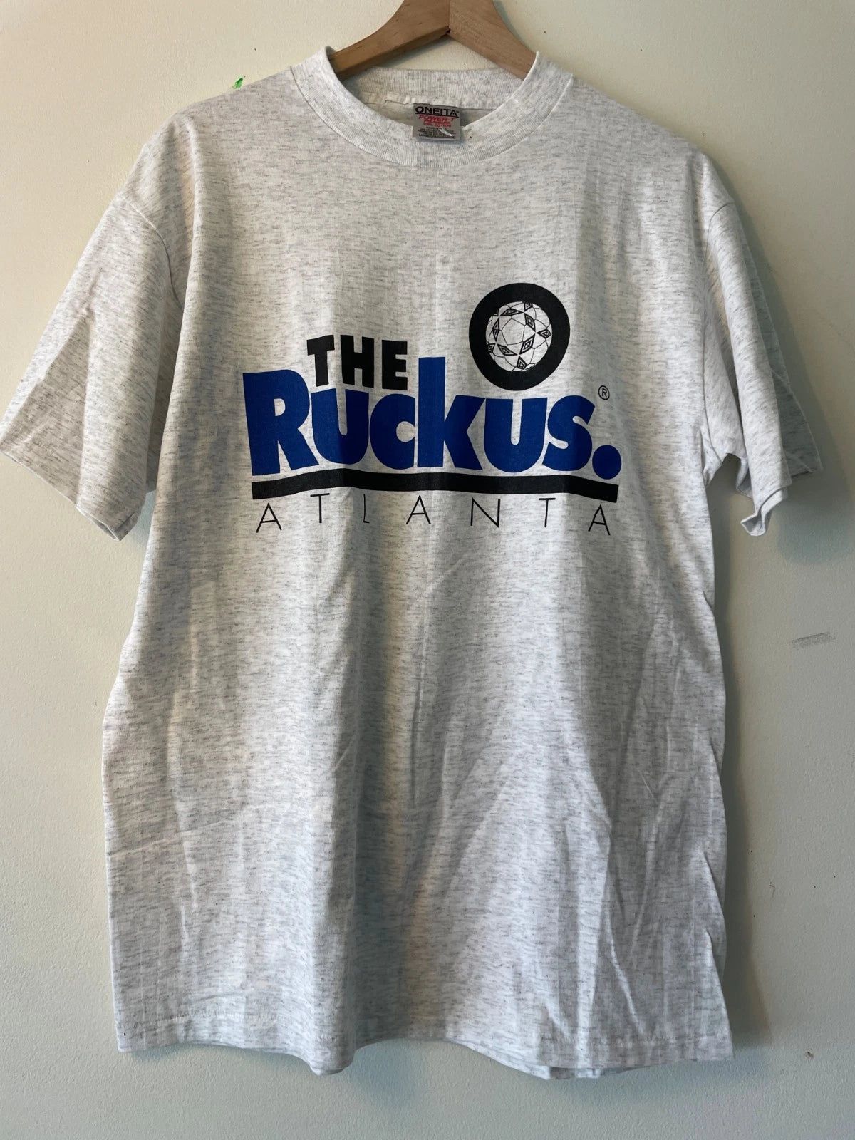 Deadstock VTG Ruckus Atlanta Soccer Club T-Shirt L Gray USA