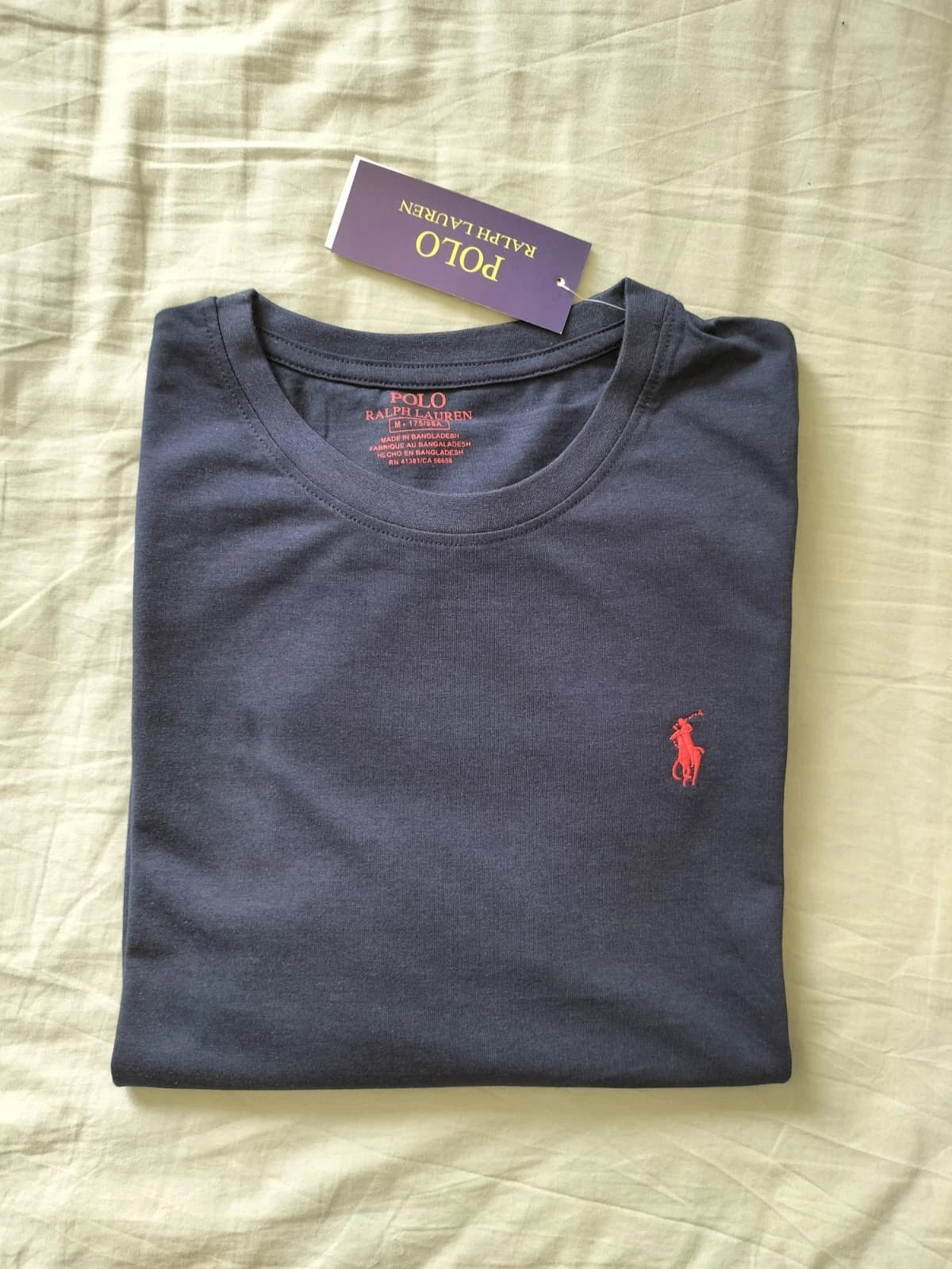 Ralph Lauren Custom Fit Crew Neck Mens T-Shirt Black New