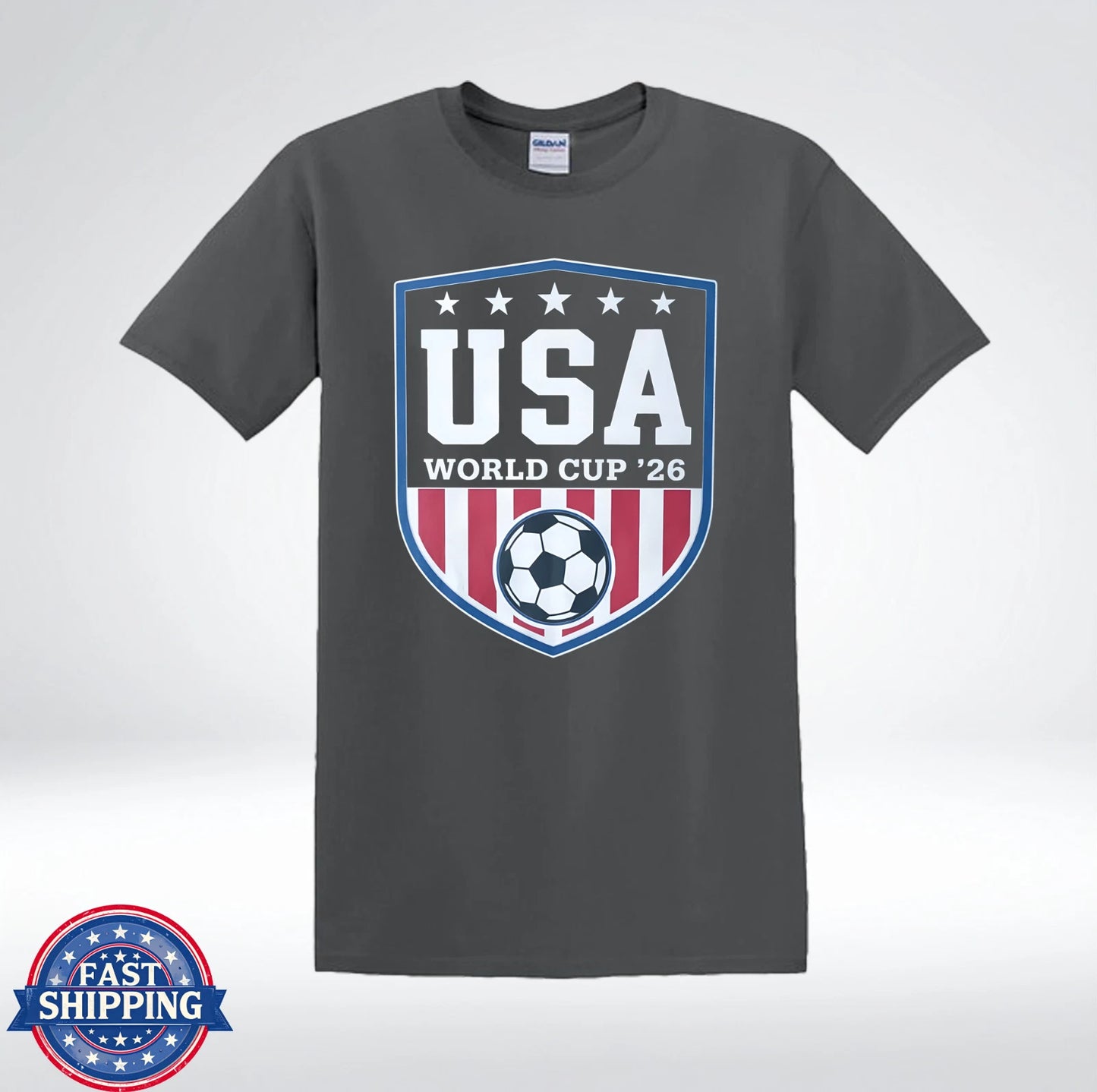 USA Patriotic Soccer Shield Graphic Tee 2026 T-Shirt