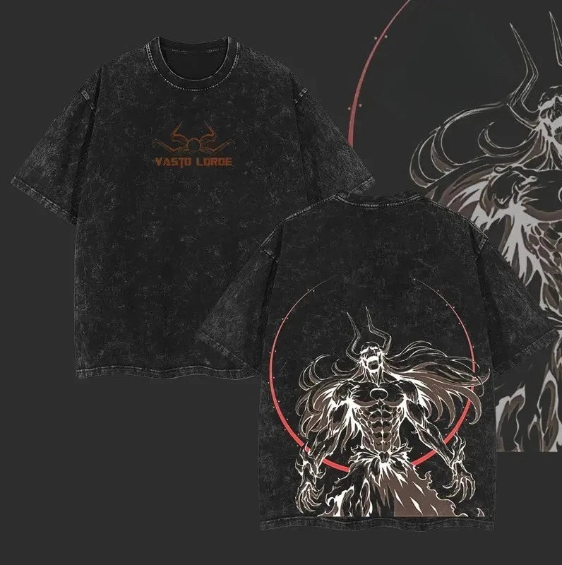 Bleach Kurosaki Ichigo T Shirt Vintage Washed Cotton Anime Oversized Graphic Tee
